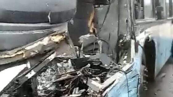 Brt Buses Crash On Lagos Abeokuta Expressway Brt buses crash on lagos-abeokuta expressway