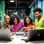 Current Post Image 3 Nigerian students working on a tech project, representing school entrepreneurship programs.