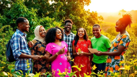 Young people actively involved in environmental projects in delta state.