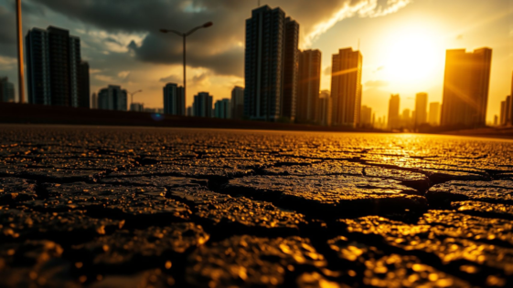 A photo depicting the extreme heat in lagos during a record-breaking heatwave.