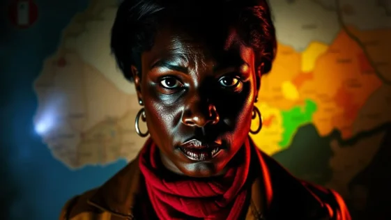 Current Post Image 49 News reporter with northeast nigeria map.