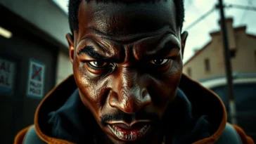 Portrait of portable in police custody.