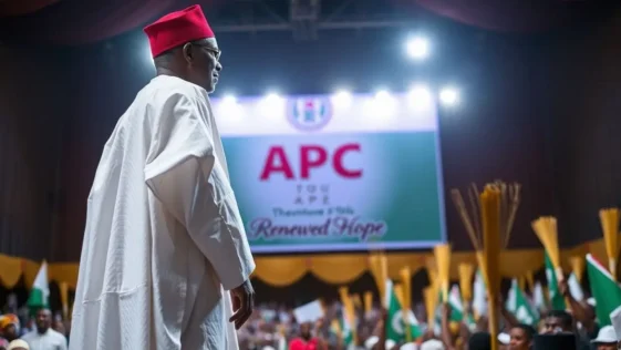 Governor abba kabir yusuf at his apc formal registration event in kano.