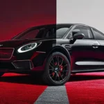 Split image showing a luxury car for the elite and an empty food pot for the poor.