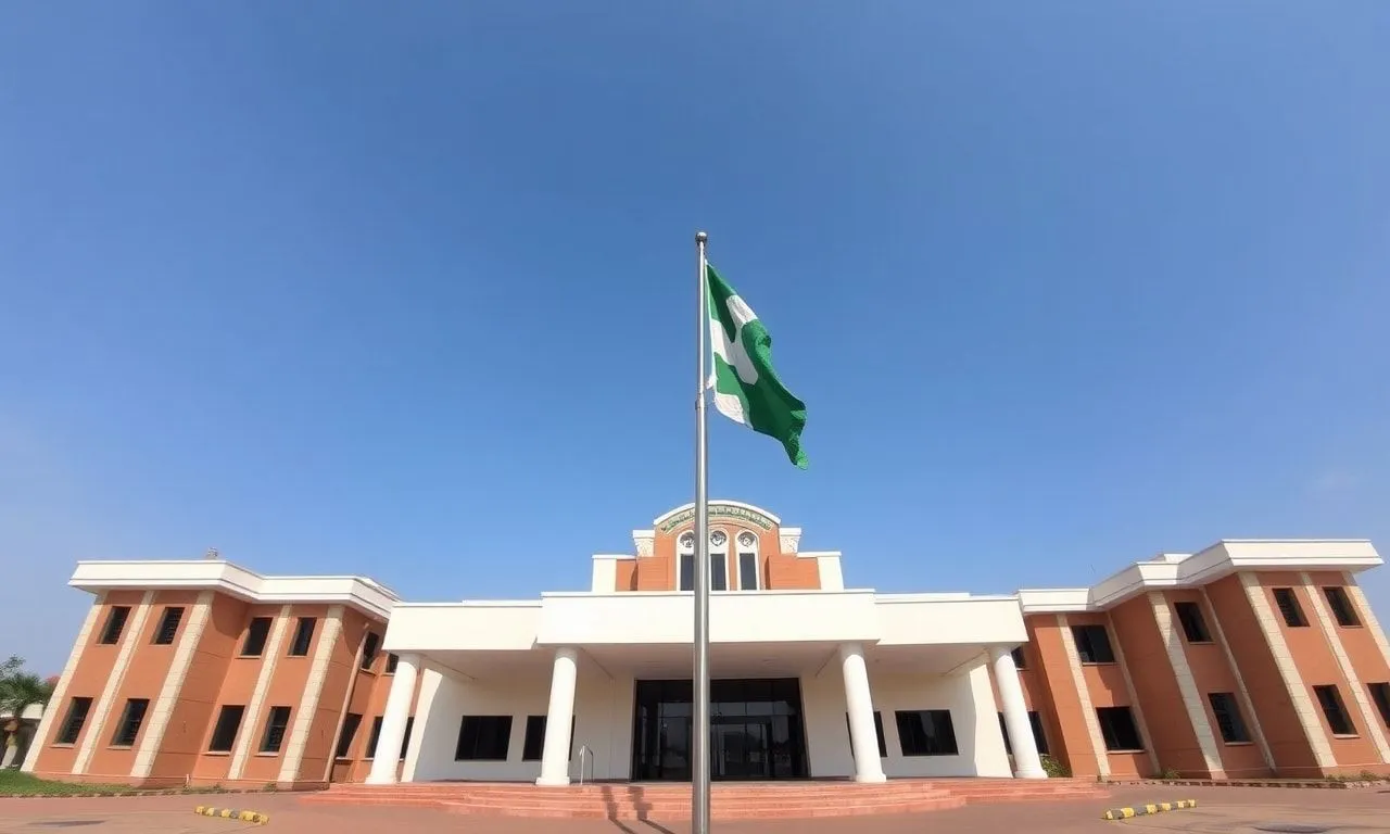 The exterior of the kwara state house of assembly building in ilorin.
