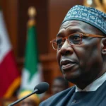 President bola tinubu in official attire, representing nigerian executive leadership.