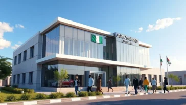 Architectural rendering of the new n1 billion jamb cbt center in borno state.