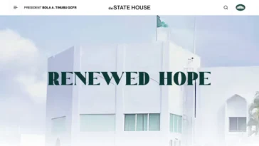 Exterior view of the Nigerian State House in Abuja.