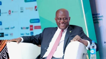 Portrait of Olayemi Cardoso, Governor of the Central Bank of Nigeria.