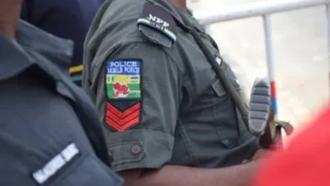 A nigerian police officer in uniform representing security forces in zamfara.
