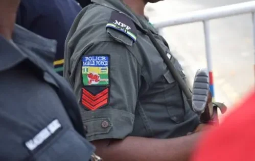 A nigerian police officer in uniform representing security forces in zamfara.