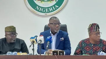 Governor Dapo Abiodun holding the Ogun State 2026 Appropriation Bill.