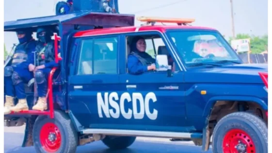 Nscdc officers in uniform representing security in kwara state.