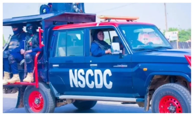 Nscdc officers in uniform representing security in kwara state.