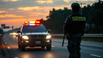 A Nigerian Police patrol vehicle on duty during the March 2026 security highlights.