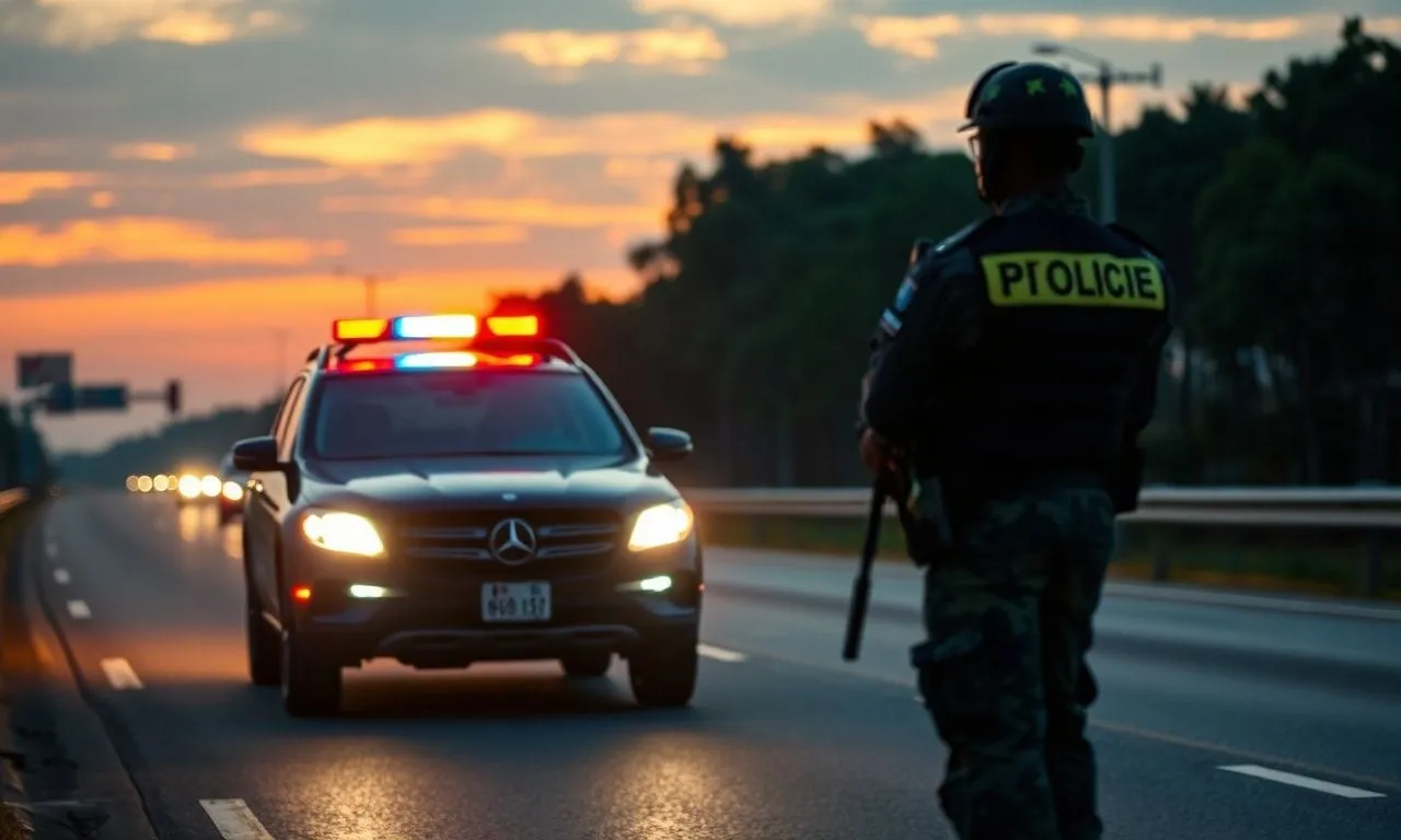 A Nigerian Police patrol vehicle on duty during the March 2026 security highlights.